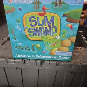 The Game Sum Swamp Addition & Subtraction Game - Bright Green and Blue